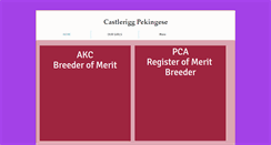 Desktop Screenshot of castleriggpekingese.com