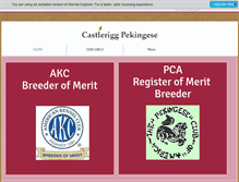 Tablet Screenshot of castleriggpekingese.com